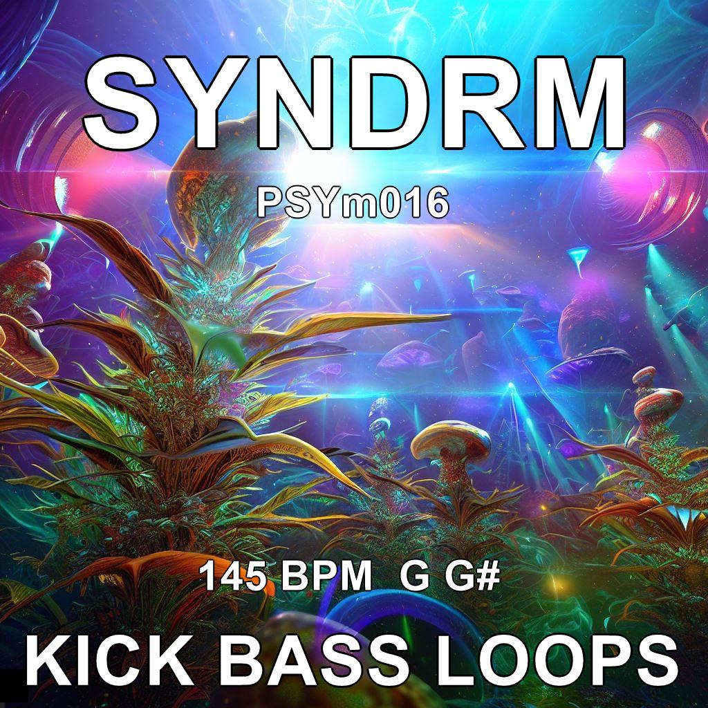 SYNDRM-PSYm016 KICK BASS LOOP Patterns – grooving Kicks + Rolling Bassline Sounds – Sample Pack for PsyTrance
